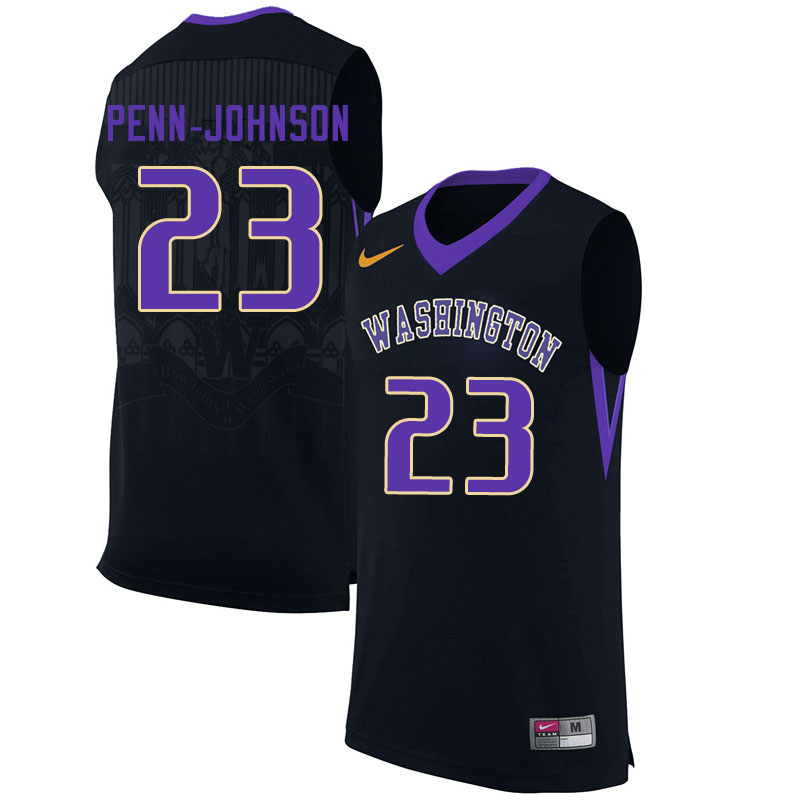 Men #23 Bryan Penn-Johnson Washington Huskies College Basketball Jerseys Sale-Black